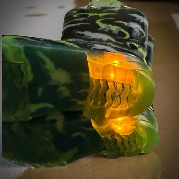 WESTERN CHEIF Toddler Wade Dinosaur Lighted Black Boots Size 10 - Picture 8 of 9